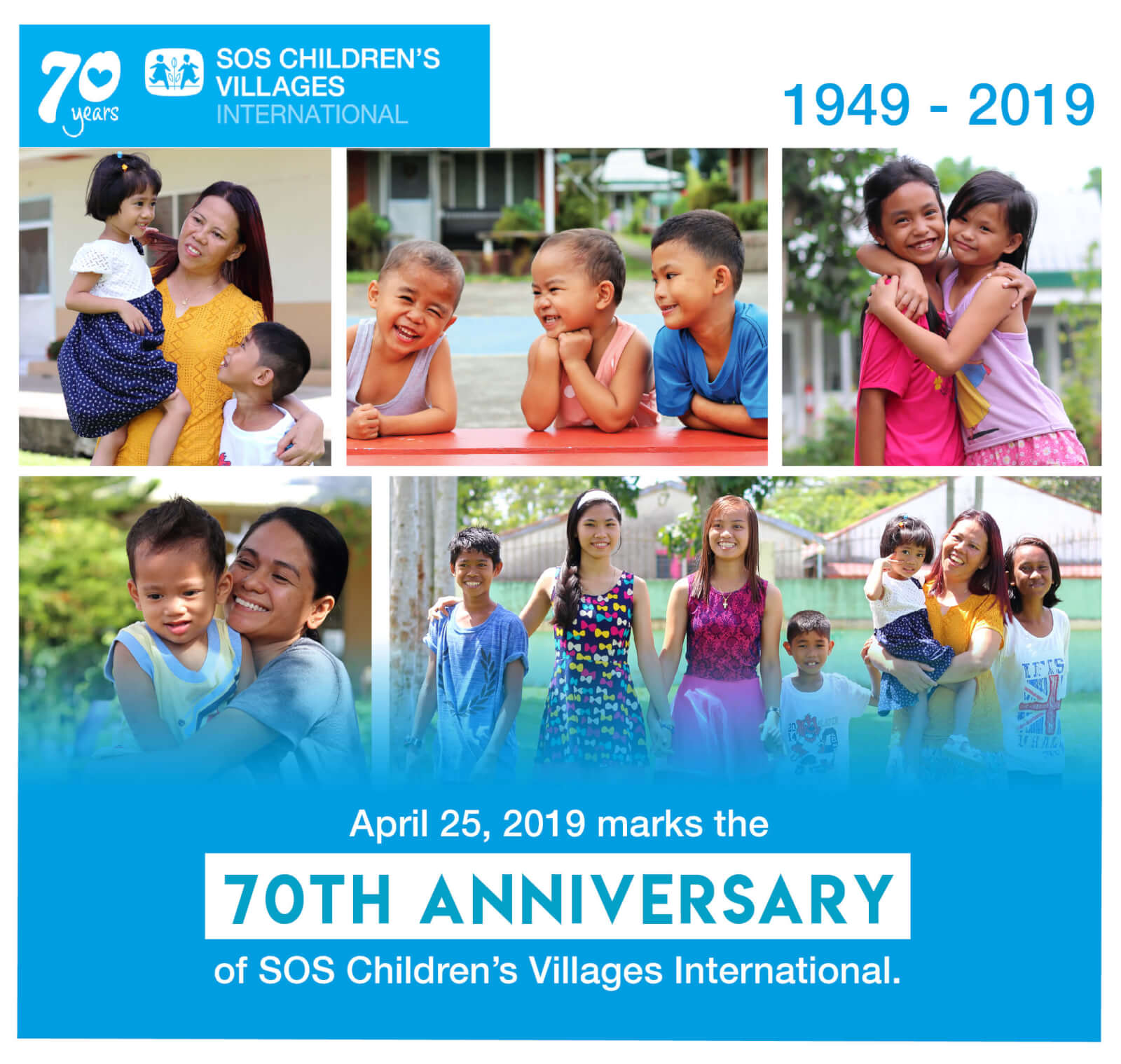SOS Children’s Villages celebrates its #70YearsImpact SOS